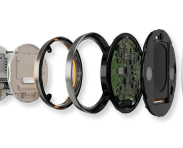 Smart thermostat with exploded view
